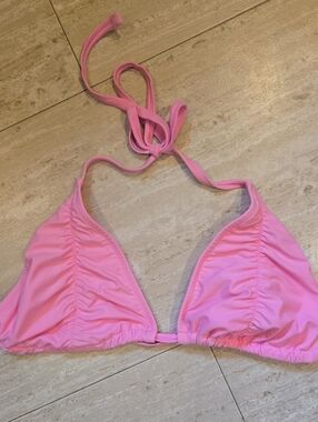 Aerie Pink Triangle Strappy Bikini Top
